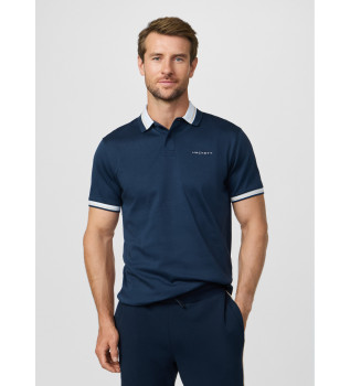 Camisa p�lo cl�ssica de gola azul-marinho com corte Club fit