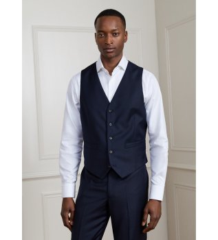 Navy Wool Vest