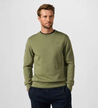 Green logo crew neck sweatshirt