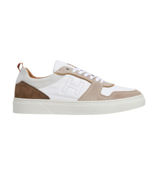 Hackney Dextone Beige Sneakers i lder beige