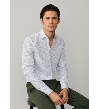 mini camicia blu a fiori