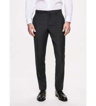 Plain wool trousers grey