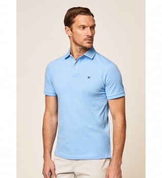 Polo en coton bleu clair