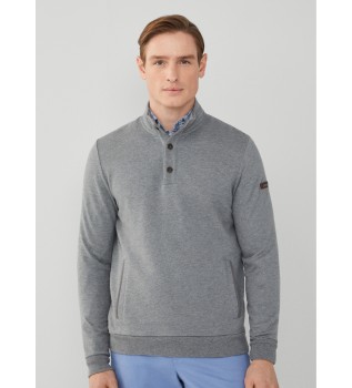 Soft Btn Placket jumper grey