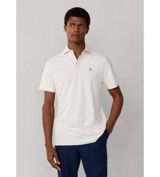 Swim Rose white linen polo shirt