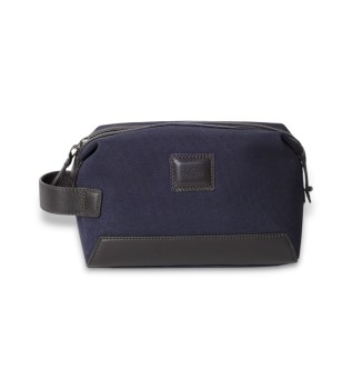 Wells navy toiletry bag