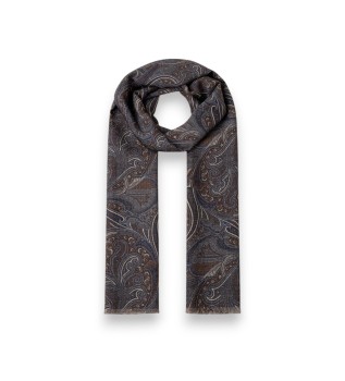 Écharpe Mad Paisley marron