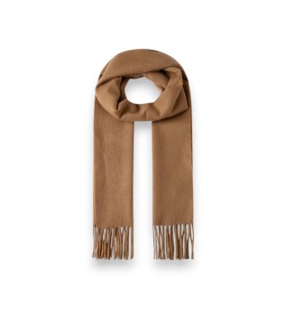 Effen Patch Cash sjaal beige