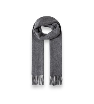 Grijze Solid Patch Cash sjaal
