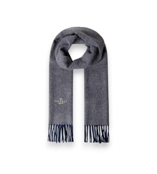 Twill Wool Cash sjaal blauw