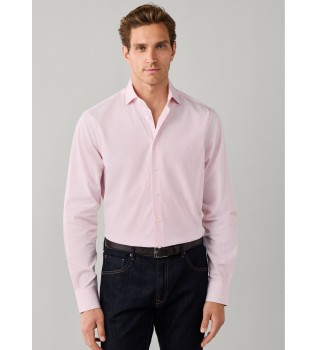 camisa rayas finas city fit clásico rosa
