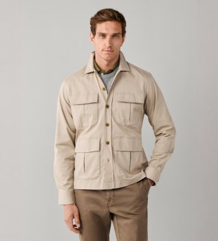 Überhemd Schleier beige