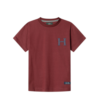 H Back Logo T-shirt vinröd