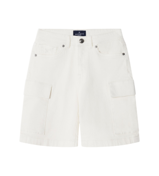 Short en jean cargo blanc