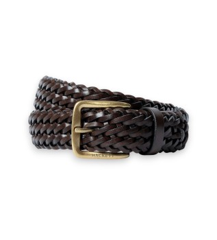 Brown Plait leather belt
