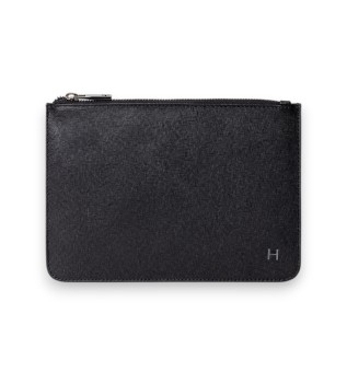 Black multi-purpose leather bag