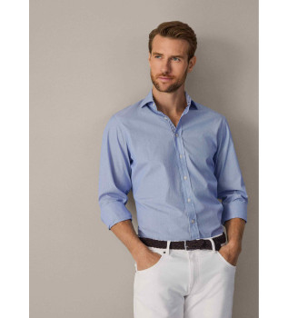 Chemise raye de coupe classique, bleue