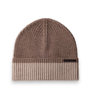 Bonnet en laine mérinos marron