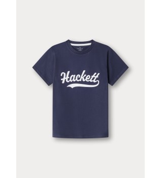 Maglietta con logo Hackett, blu navy.