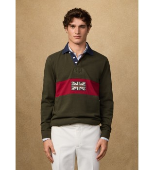 Polo rugby peaks fit cl�sico verde