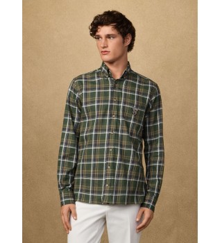 Camisa xadrez verde cl�ssica Heritage Fit