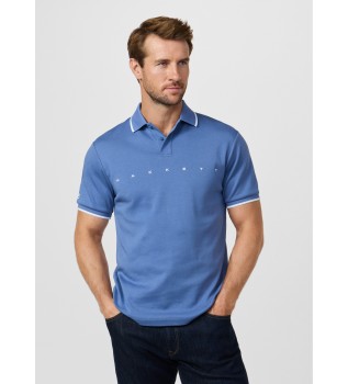 Polo con logo fit cl�sico azul