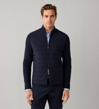 Pull Baffle Woven Hyb bleu marine