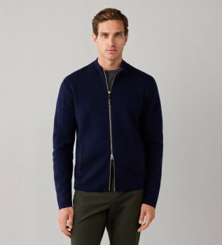 Maglione con cerniera Milano Fzip blu navy