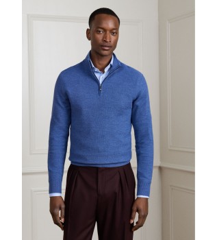 Sr Stitch Hzip Pullover mit Reißverschluss, blau