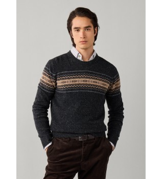 Jersey Fairisle gris
