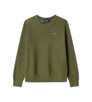 Camisola Honeycomb Crew verde