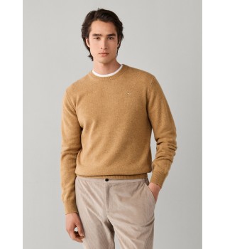 Beige lambswool-sweater