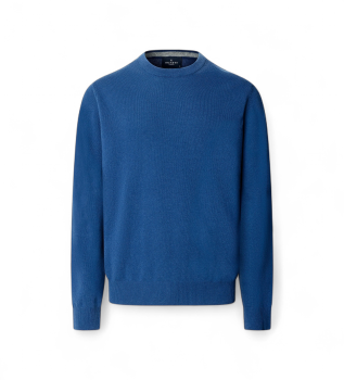Jersey Merino Cash Mix Crew azul