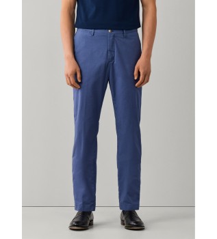 Kensington fit slim struktureret chinos bukser i blå