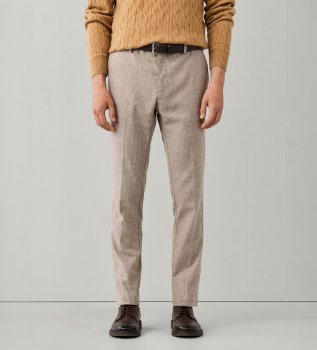 Pantalón Yarn Dyed Ptooth beige