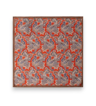 Pochet Paisley oranje