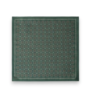 Groene pochet met gezicht