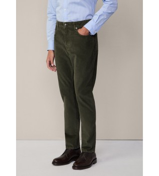 Pantaloni in cordoncino di pigmento verde