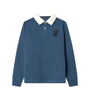 Rugbypolo H Crest blå