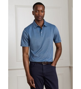 Polo Silk Pique azul