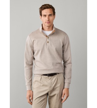 Twill Jacquard sweatshirt beige