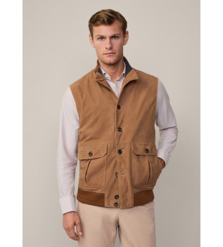 Gilet in pelle Pkt marrone