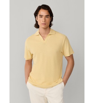 Polo texturizado fit cl�sico amarillo