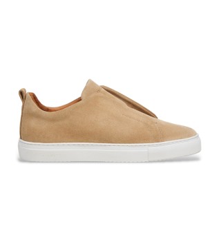 Sneakers in pelle beige Vision