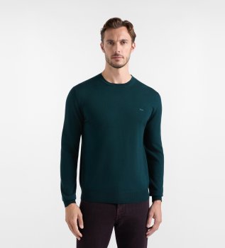Sweter Regular Fit w kolorze ciemnozielonym