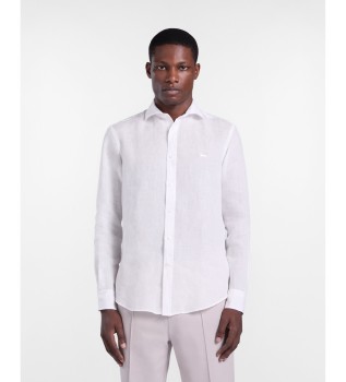 Plain white linen shirt