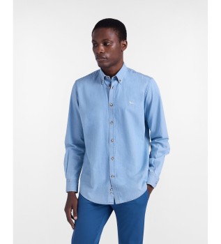 Bl� regular fit denimskjorte