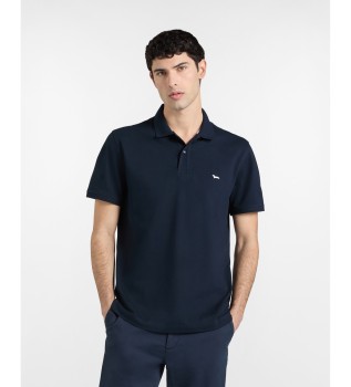 Basic Navy Stretch Pique Polo Shirt