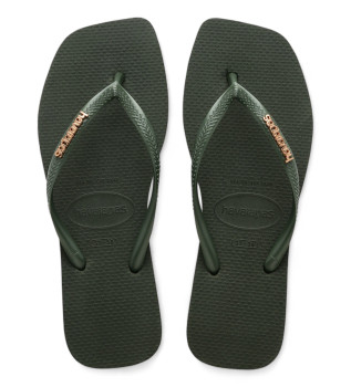 Flip Flops Quadratisches Logo metallisch grn