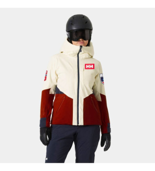 Kvitfjell Race gesoleerde ski-jas beige